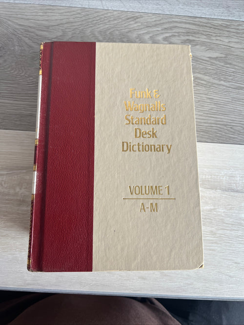Funk & Wagnalls Standard Desk Dictionary Vol 1 & 2 A-Z Vintage Hardcover Set