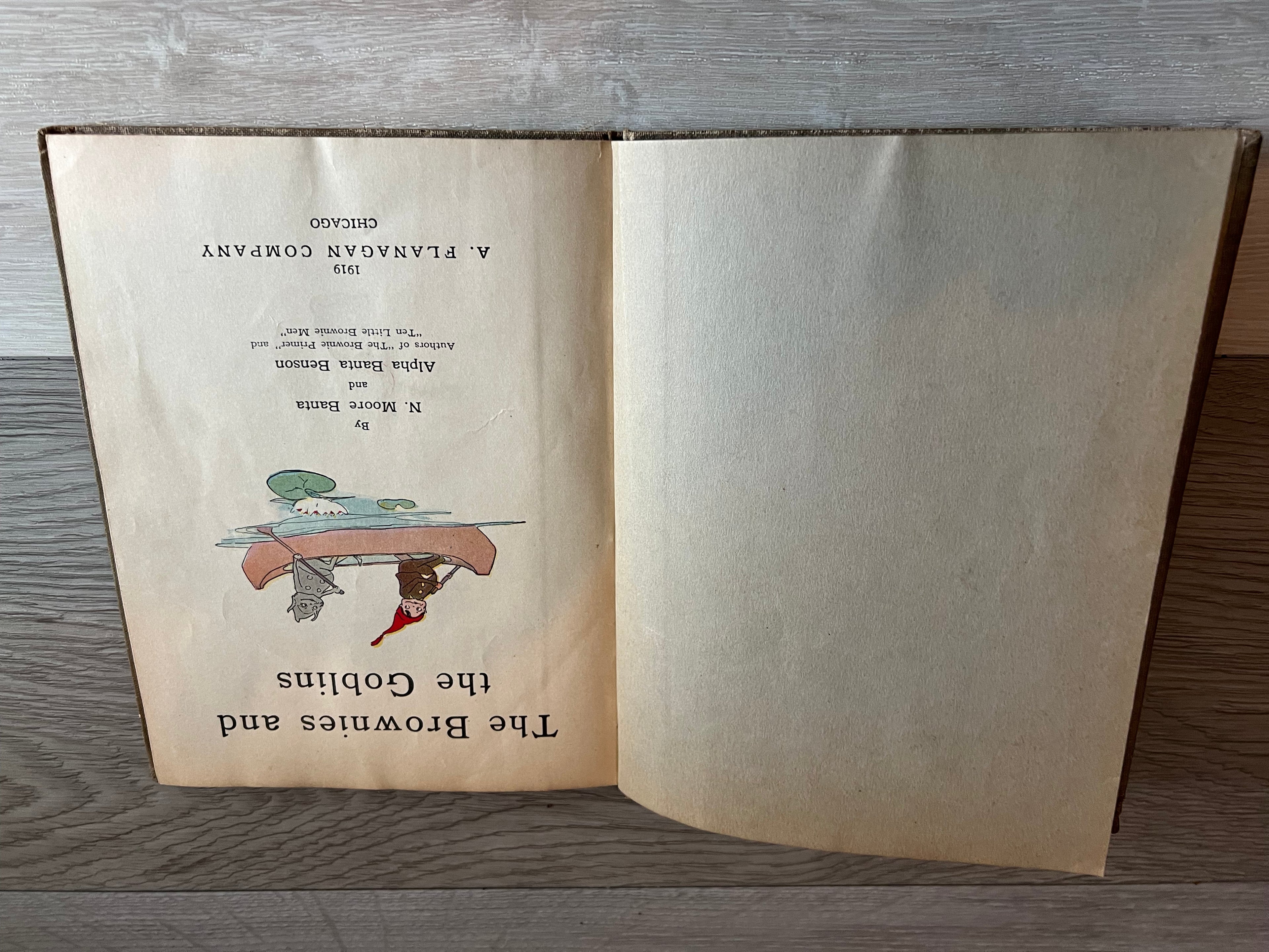 Antique 1919 "The Brownies and the Goblins" by N. Moore Banta
- Vintage Children's Book