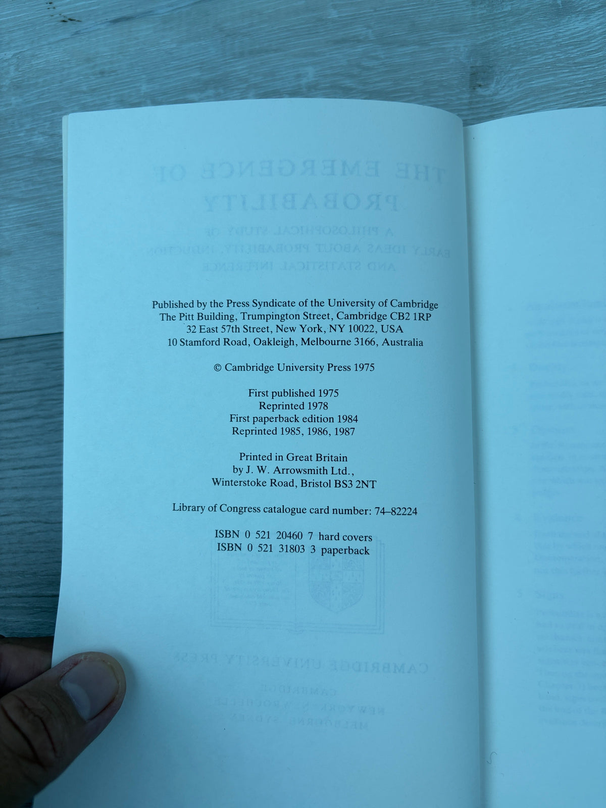 The Emergence of Probability