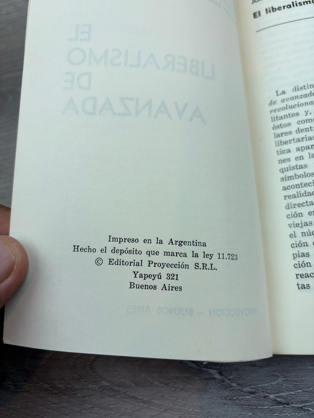 El liberalismo de avanzada