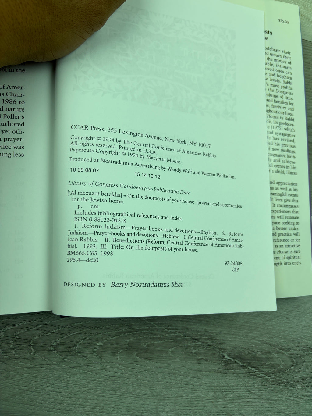 On the Doorposts of Your House: Prayers and Ceremonies for the Jewish Home