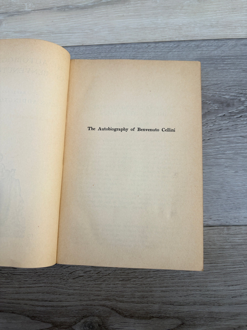 The Autobiography of Benvenuto Cellini