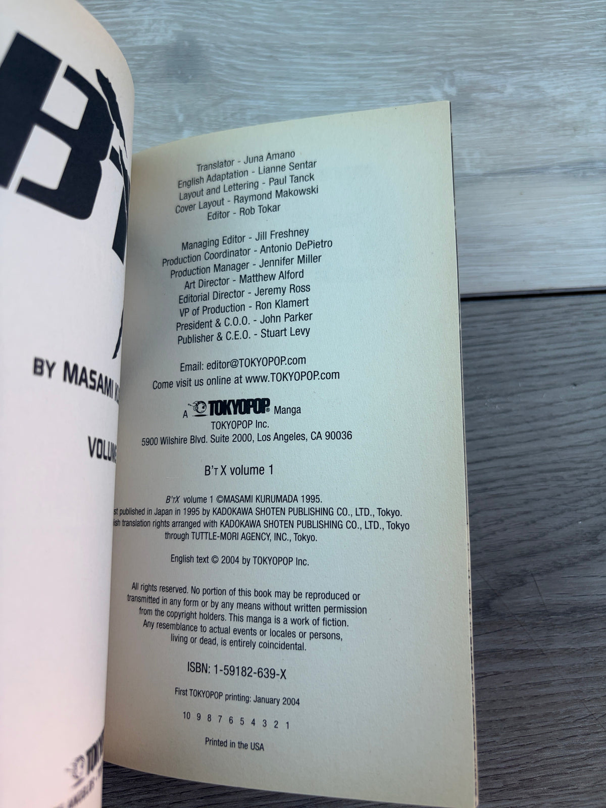 B'TX Volume 1 Manga