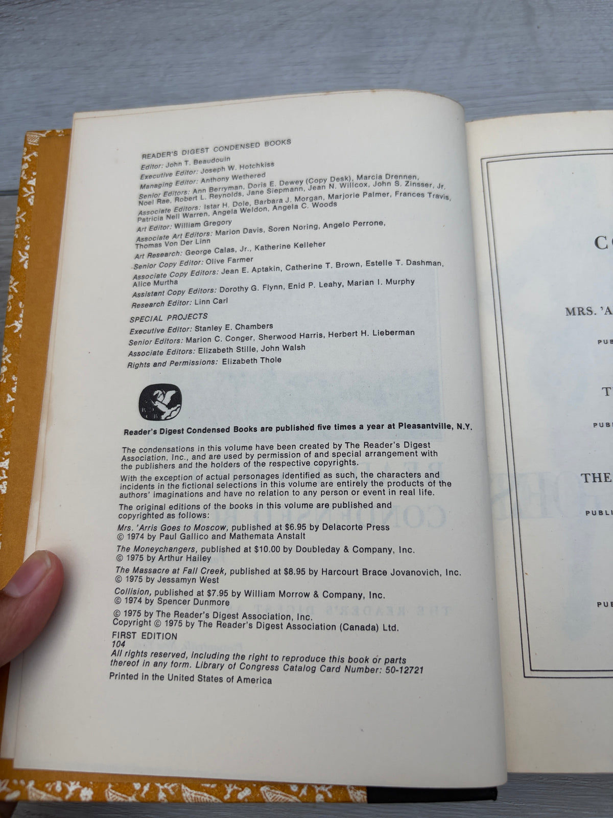 Reader's Digest Condensed Books, Volume 3 (1975)