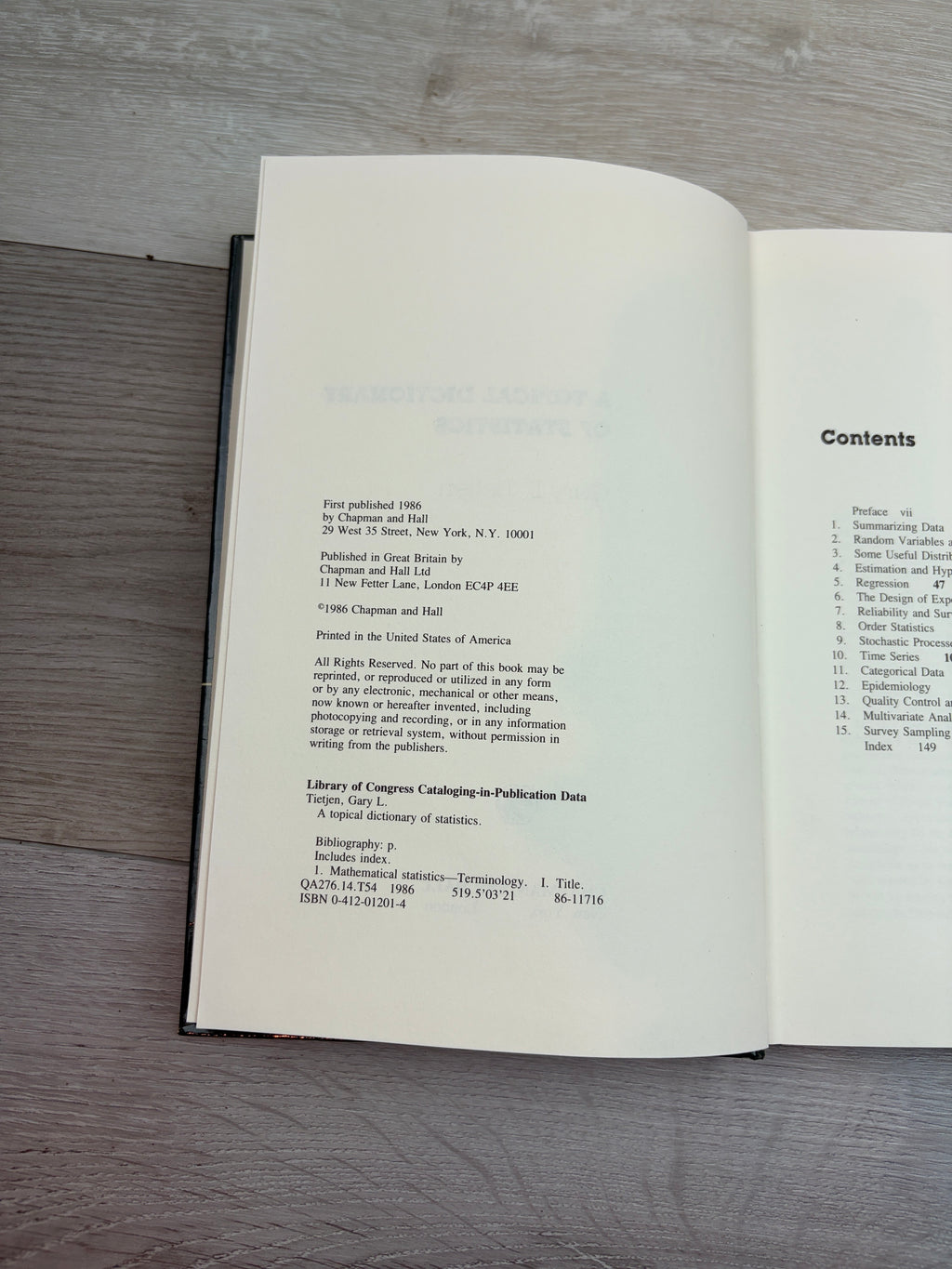 A Topical Dictionary of Statistics