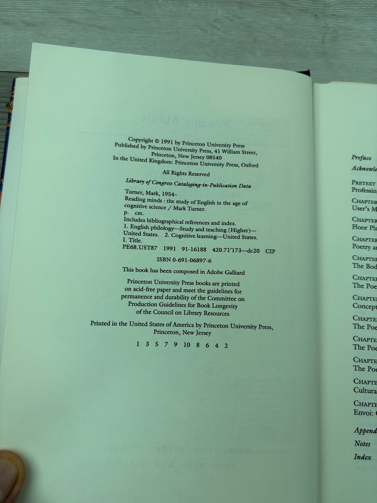 Reading Minds: The Study of English in the Age of Cognitive Science