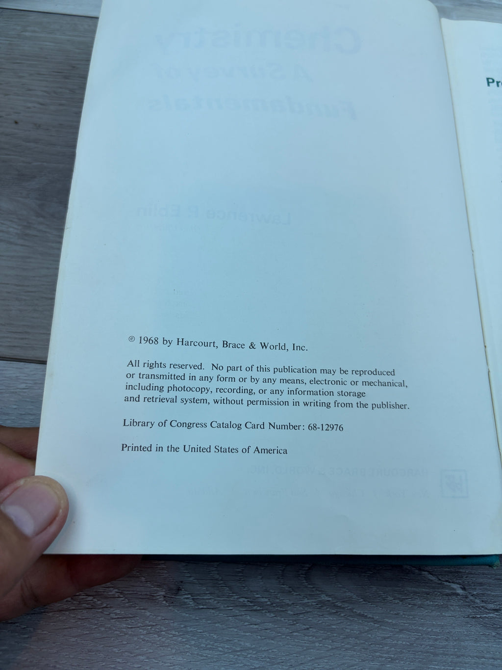 Chemistry: A Survey of Fundamentals