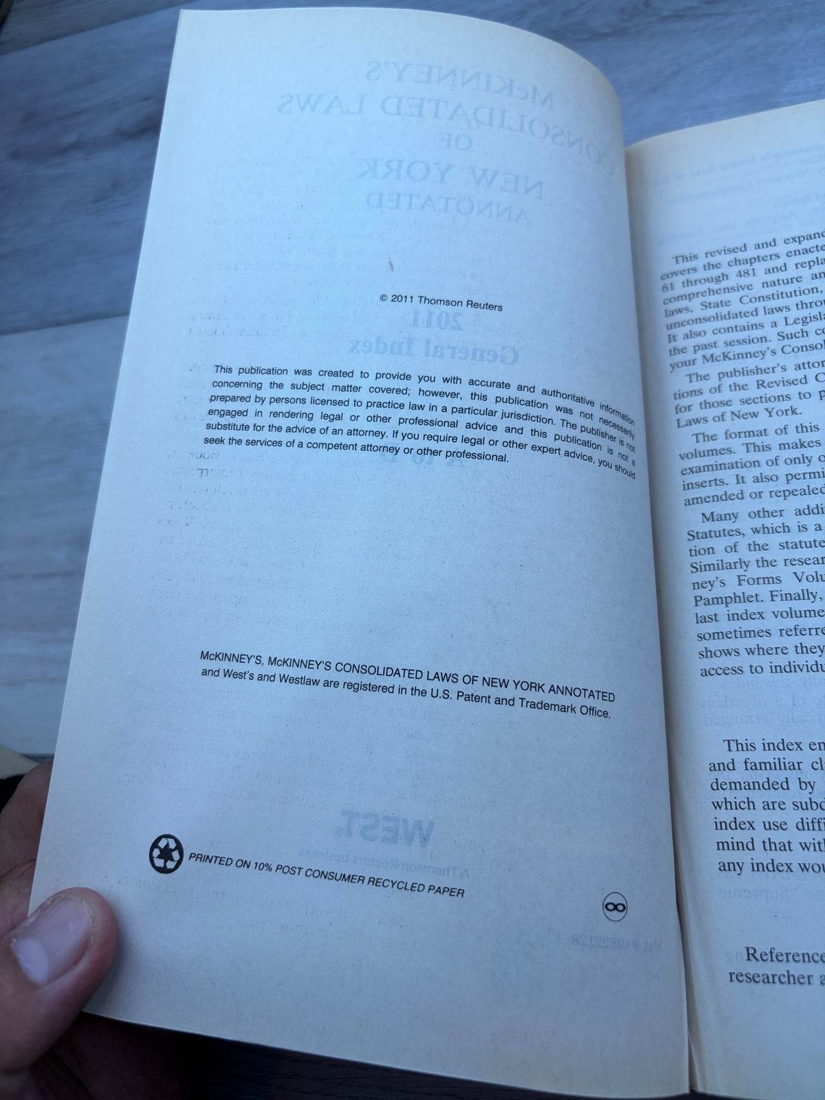McKinney's Consolidated Laws of New York Annotated 2011