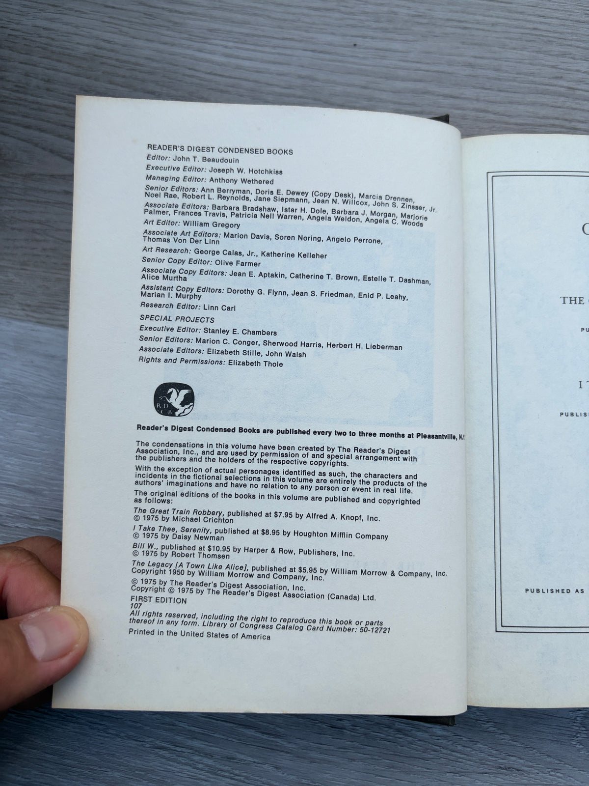 Reader's Digest Condensed Books, Volume 1