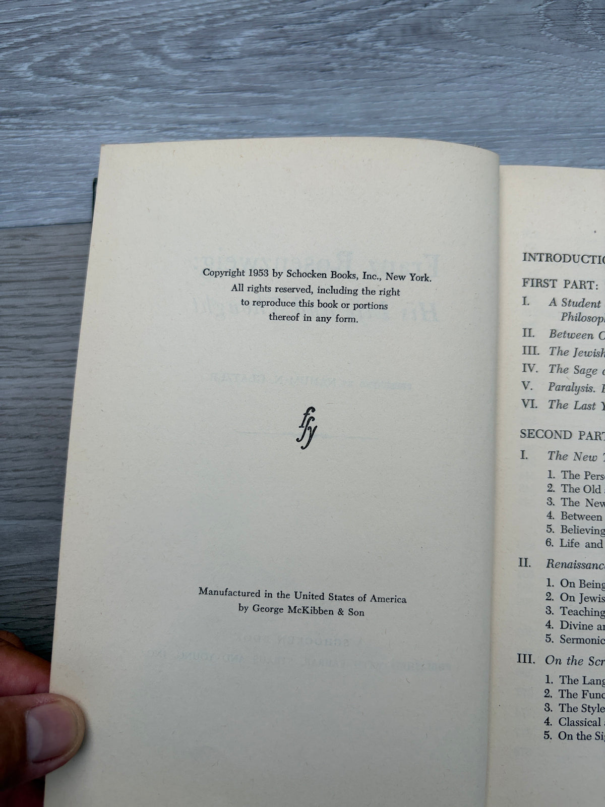 Franz Rosenzweig: His Life and Thought