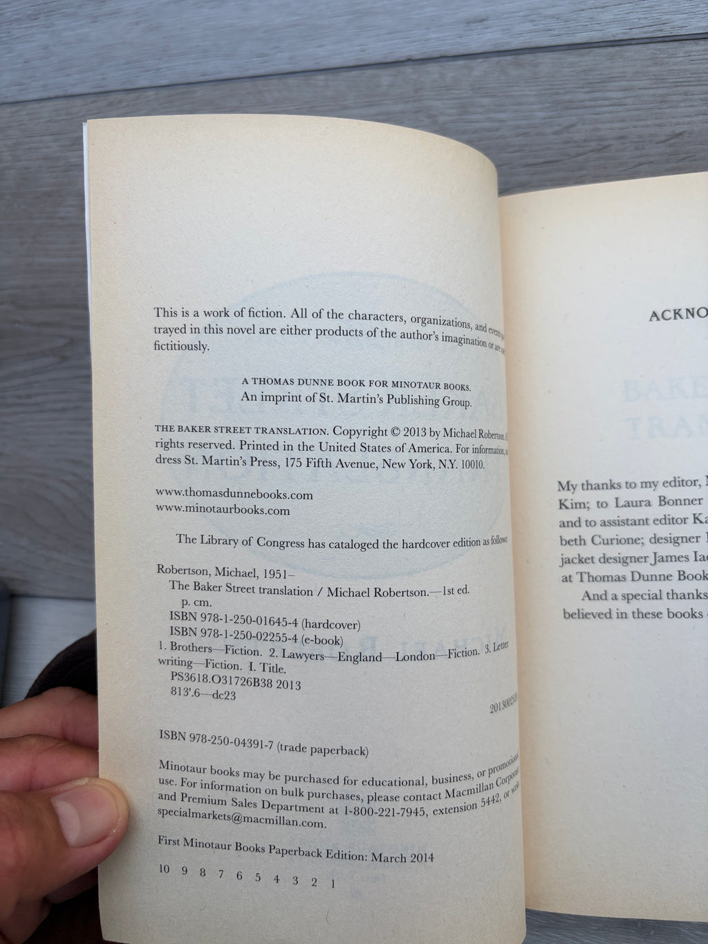 The Baker Street Translation