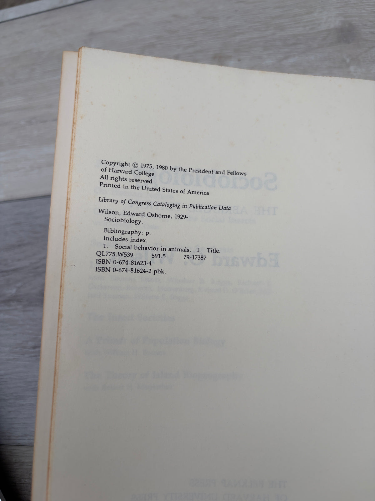 Sociobiology: The Abridged Edition