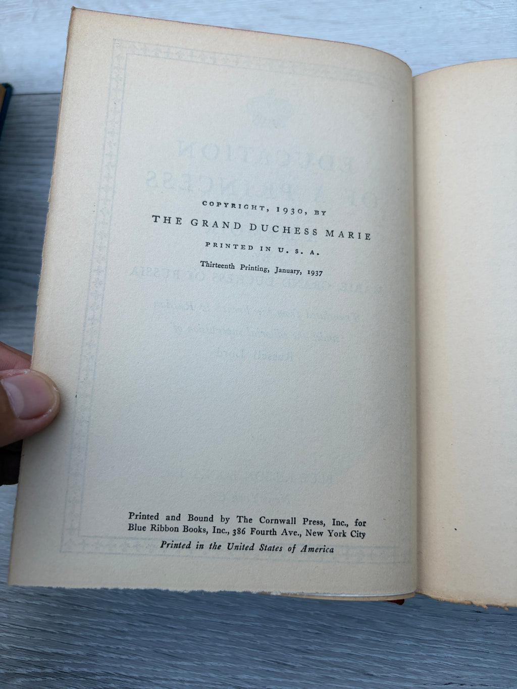 Education of a Princess of Russia: A Memoir