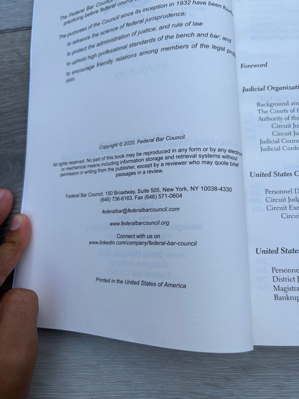 Second Circuit Redbook 2020-2021: A Handbook on Personnel in the United States Courts in the Second Judicial Circuit