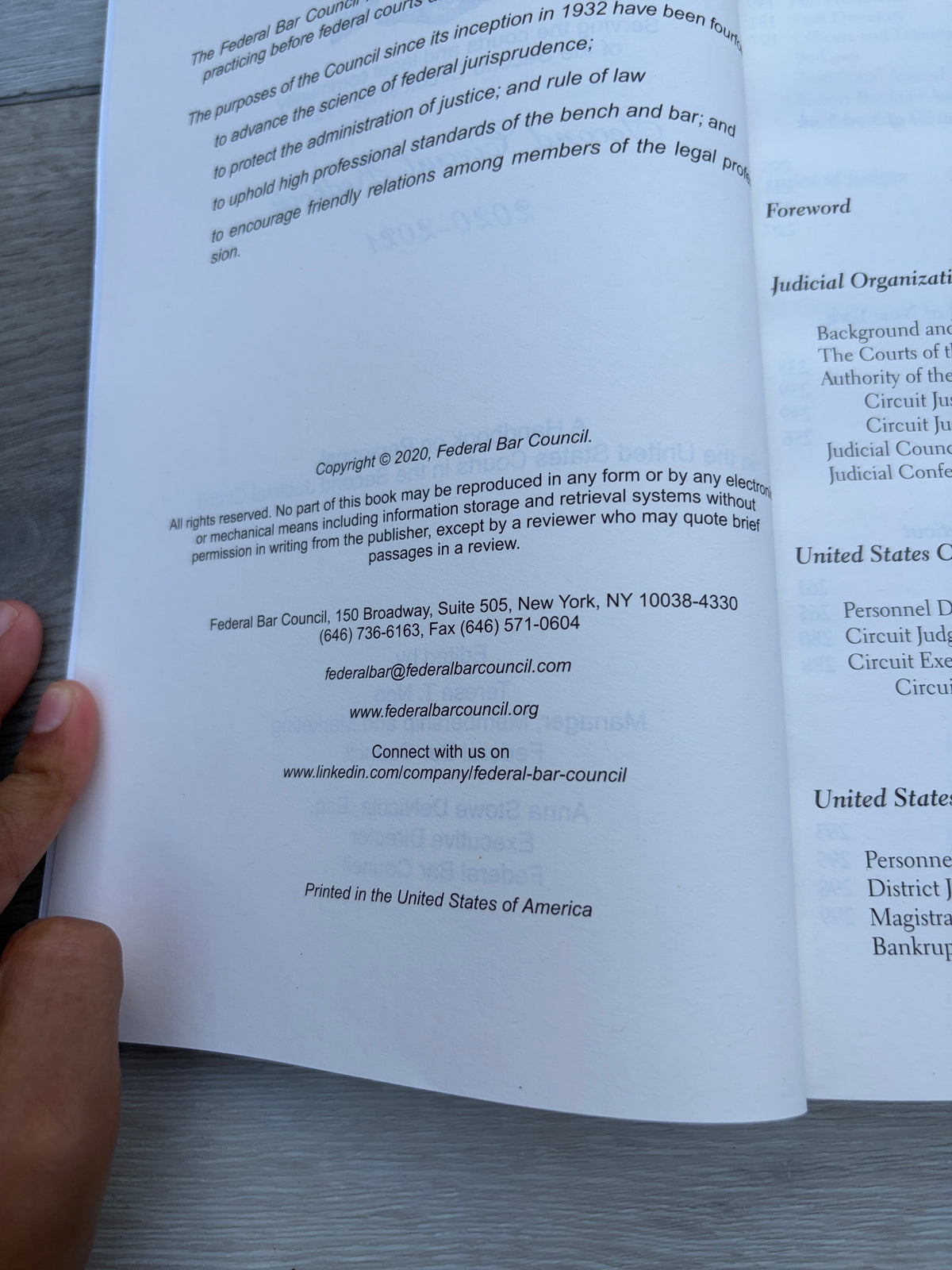 Second Circuit Redbook 2020-2021: A Handbook on Personnel in the United States Courts in the Second Judicial Circuit