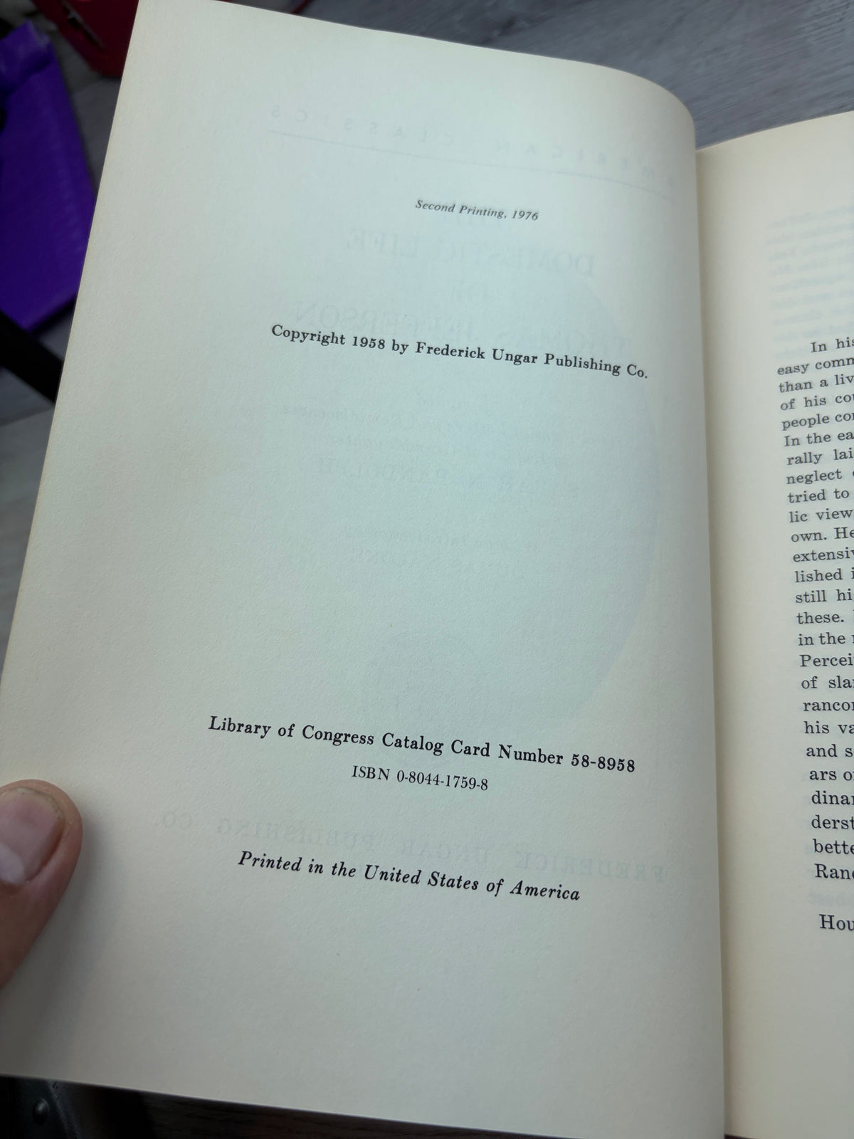 The Domestic Life of Thomas Jefferson