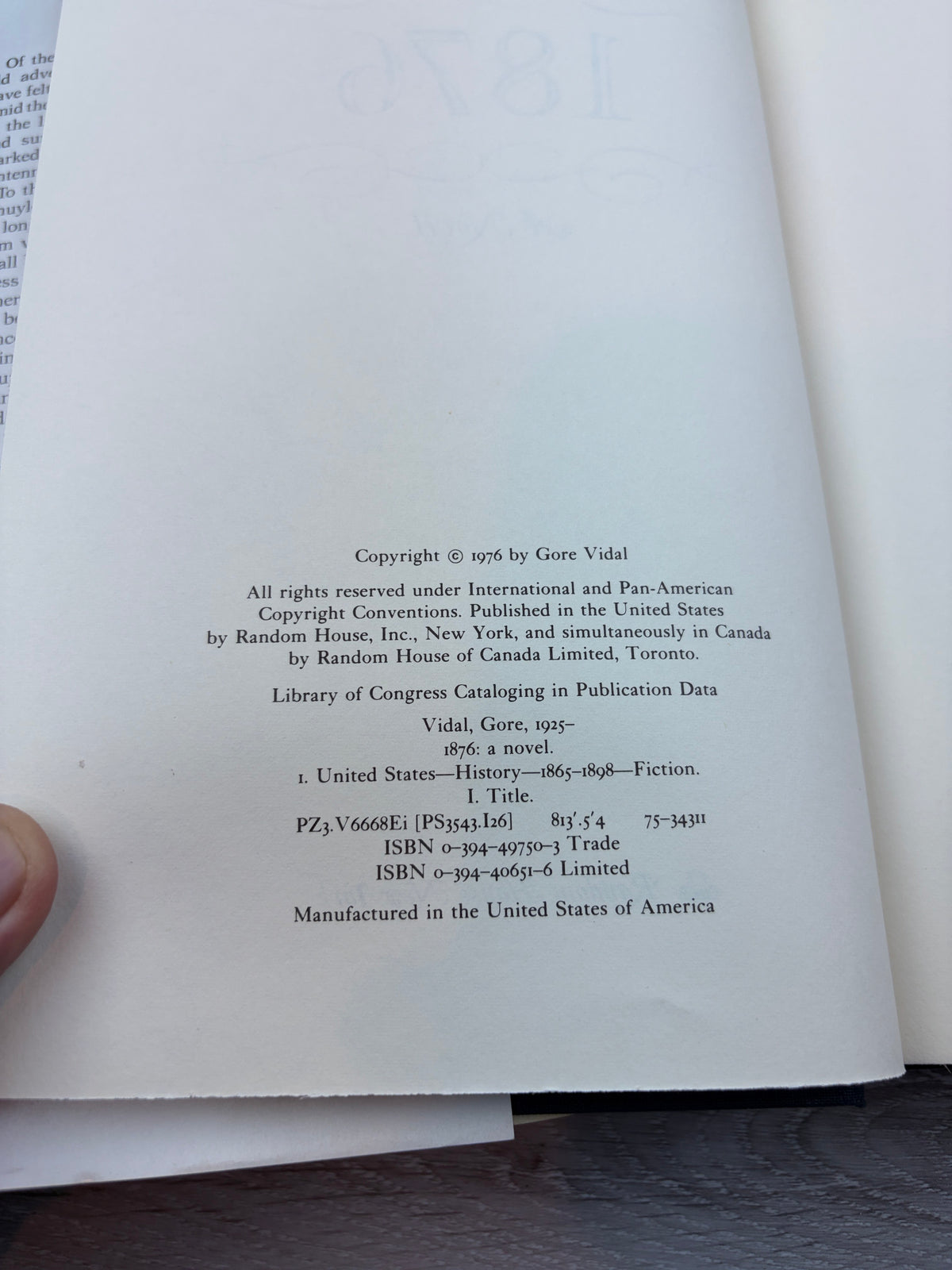 1876: A Novel