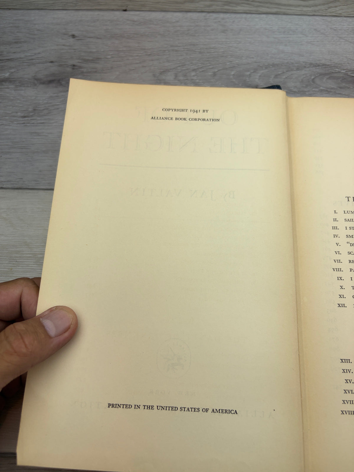 Out of the Night, comes with “Truth About Jan Valtin” pamphlet