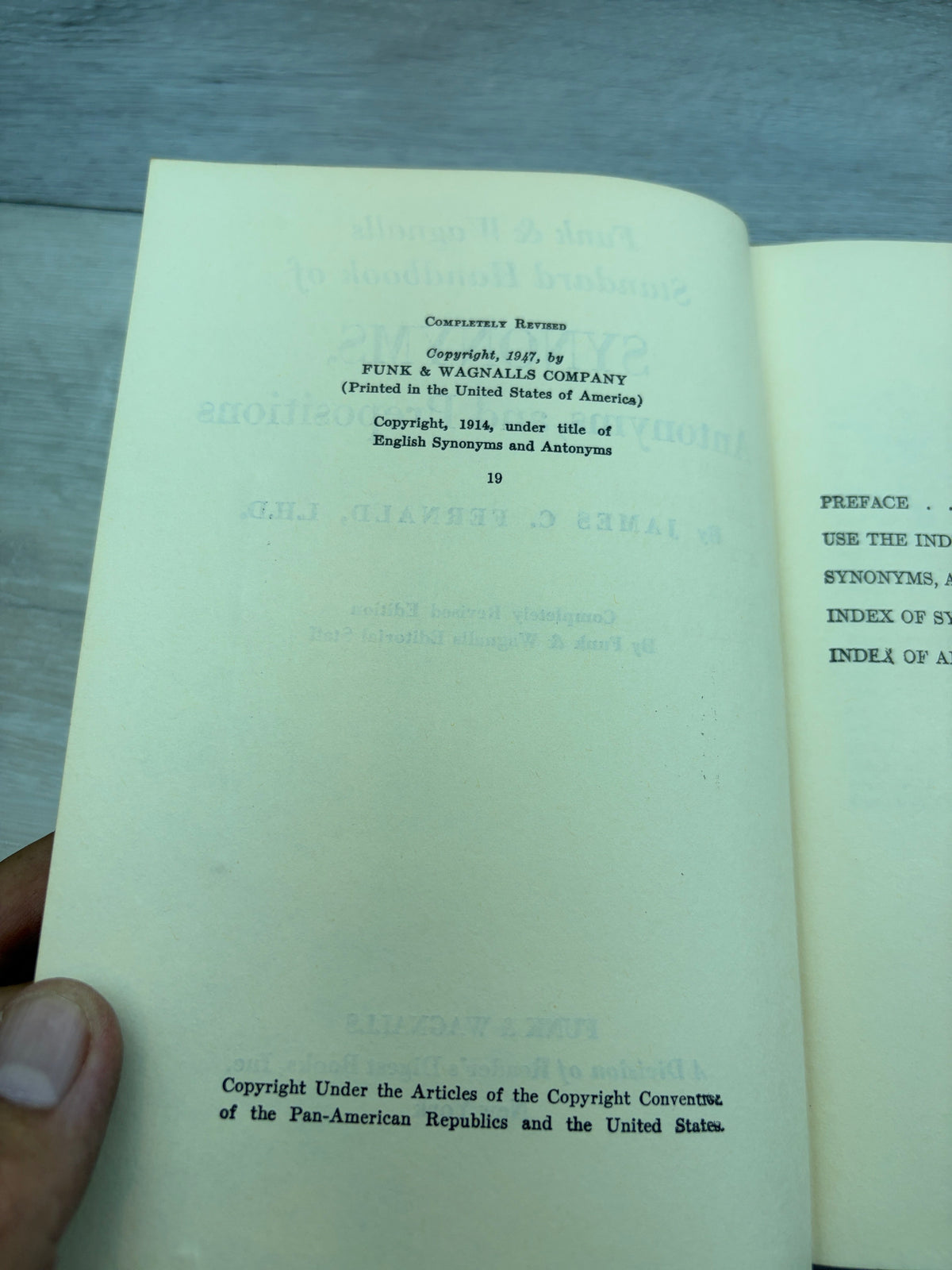 Funk & Wagnalls Standard Handbook of Synonyms, Antonyms, and Prepositions