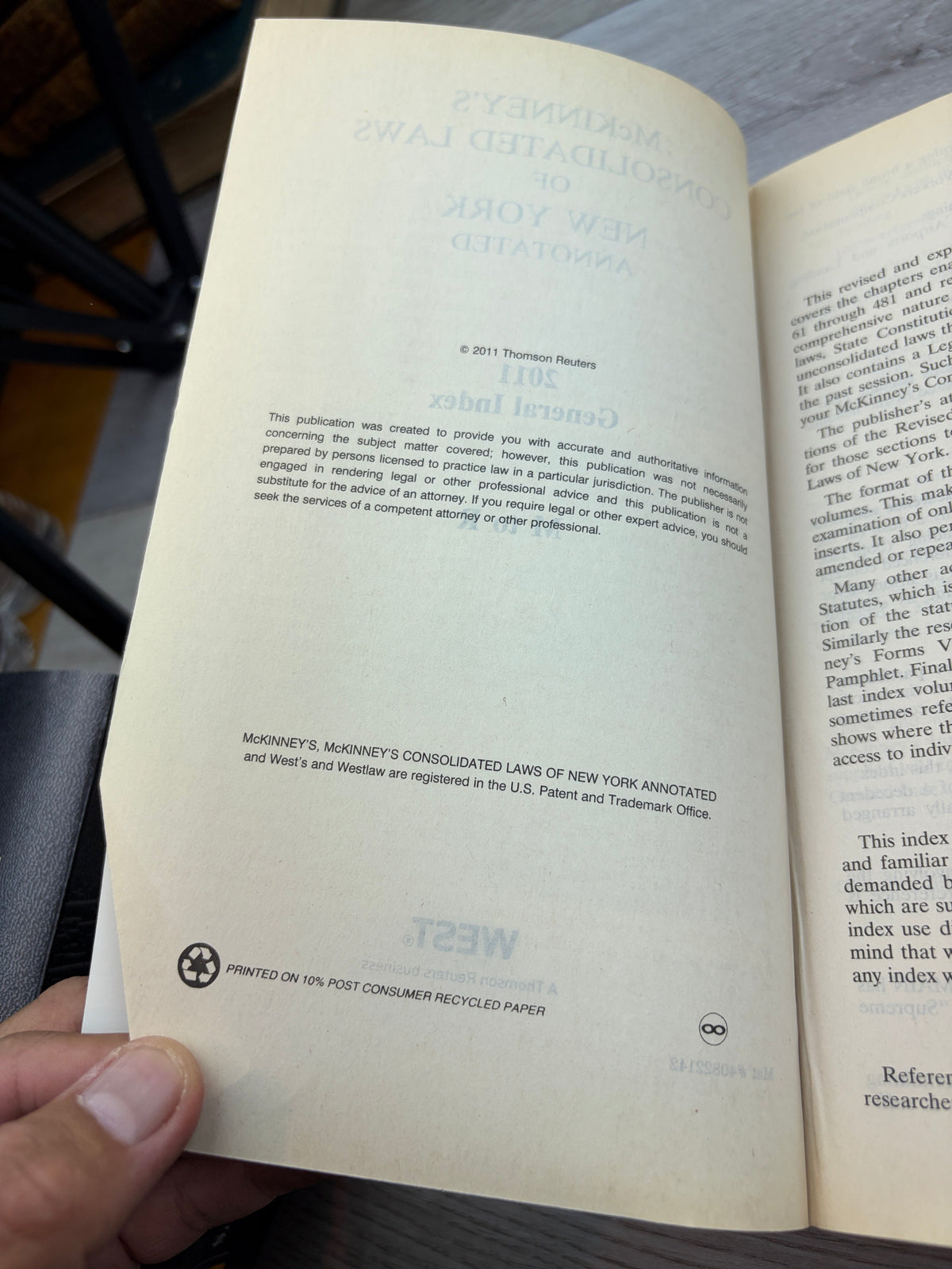 McKinney's Consolidated Laws of New York Annotated 2011