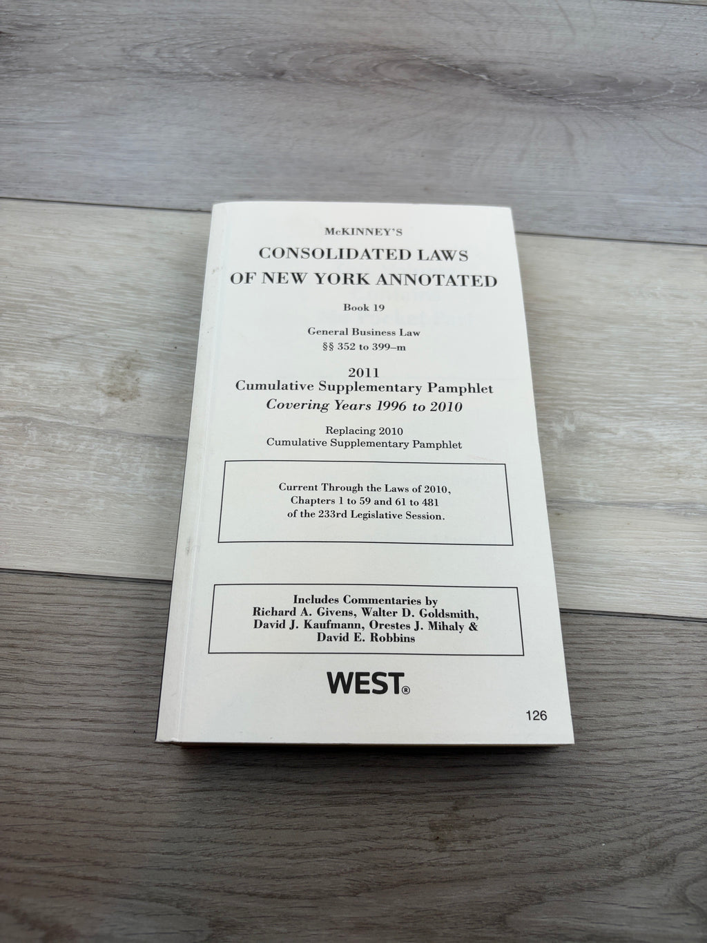 McKinney's Consolidated Laws of New York Annotated, Book 19