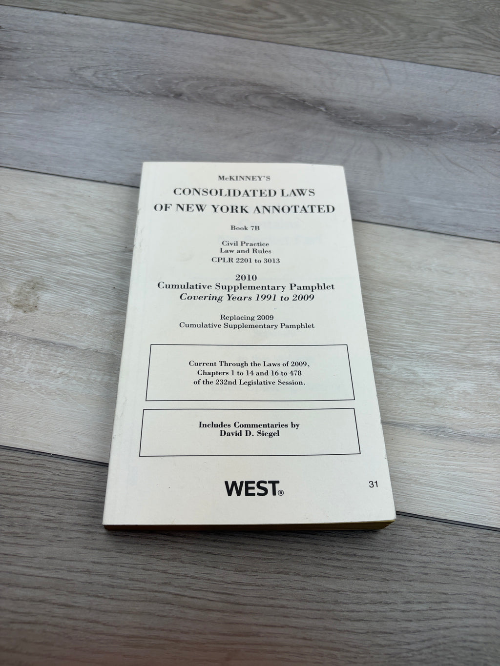McKinney's Consolidated Laws of New York Annotated, Book 7B