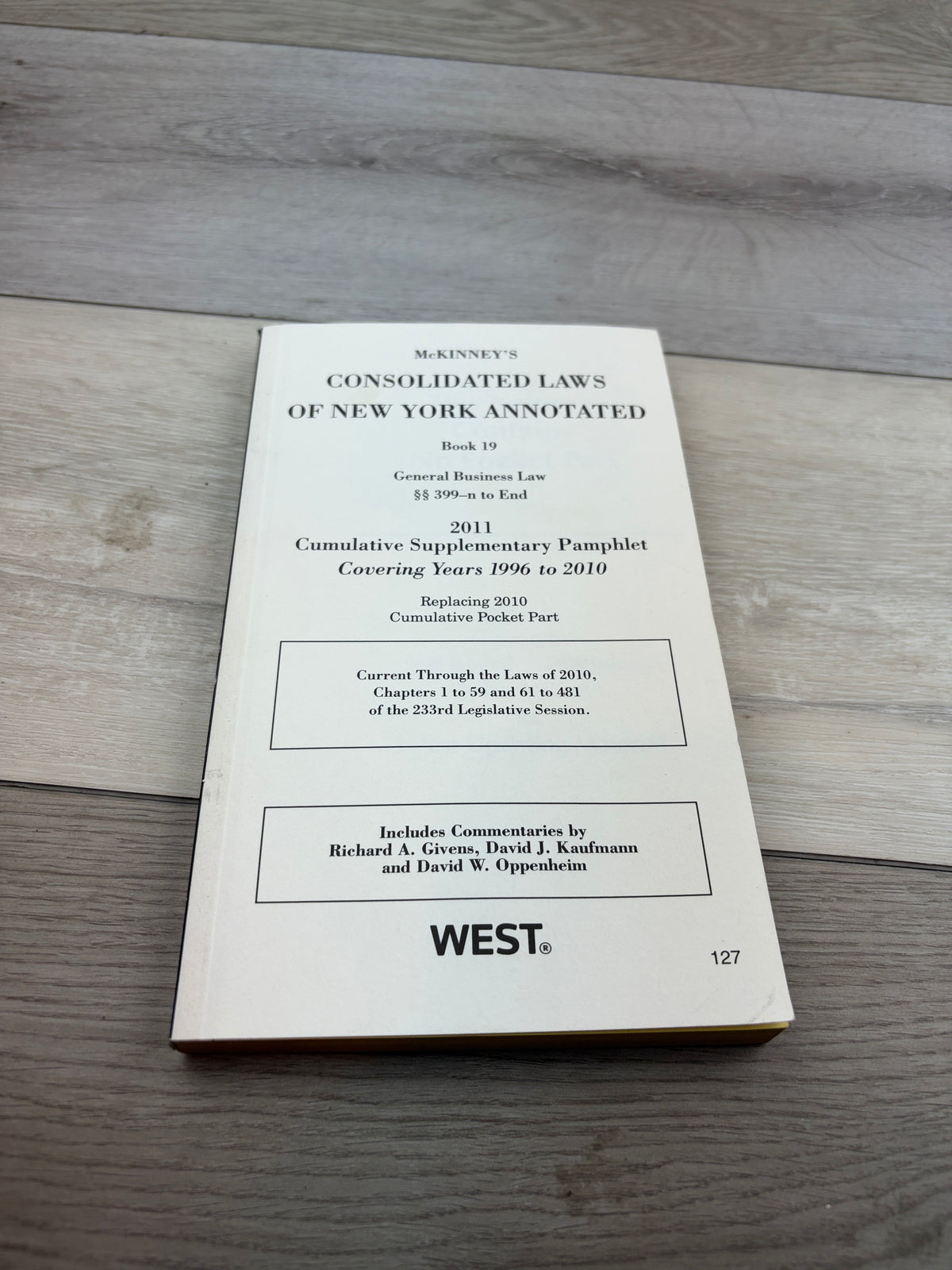 McKinney's Consolidated Laws of New York Annotated, Book 19