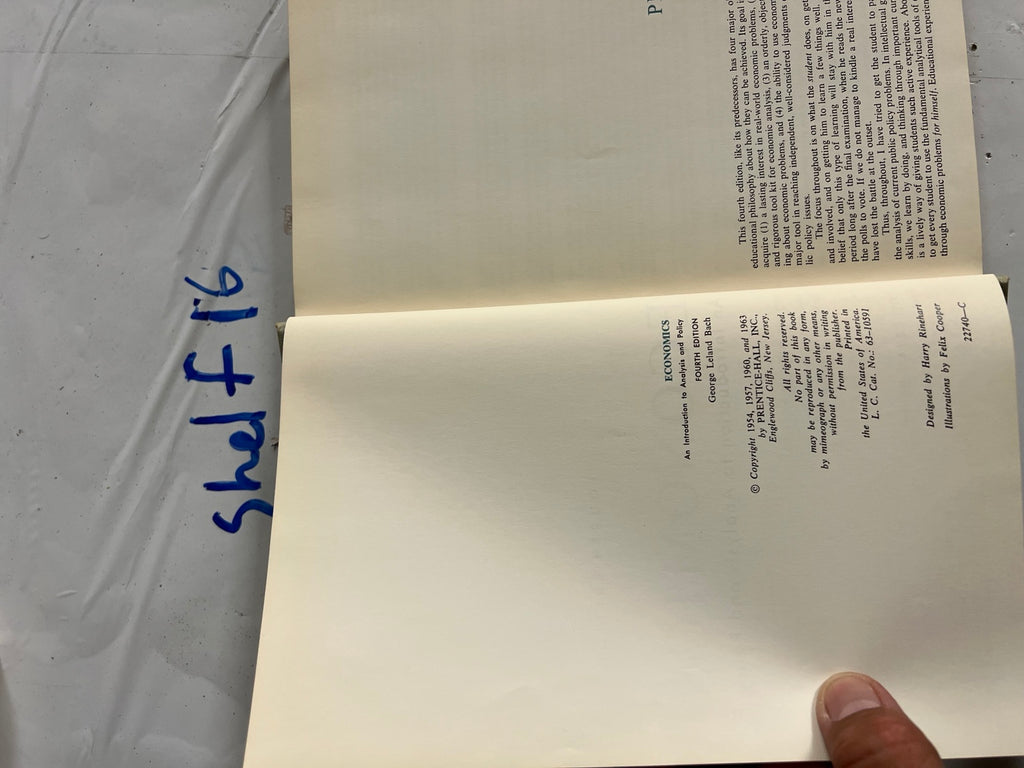 Copyright page of Economics: An Introduction to Analysis and Policy, Fourth Edition