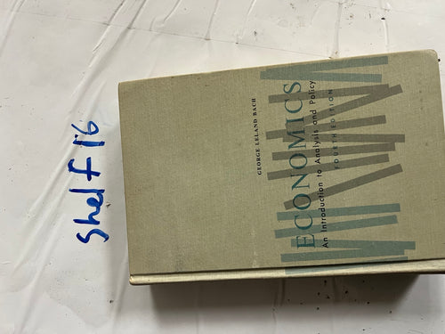 Cover of Economics: An Introduction to Analysis and Policy, Fourth Edition by George Leland Bach