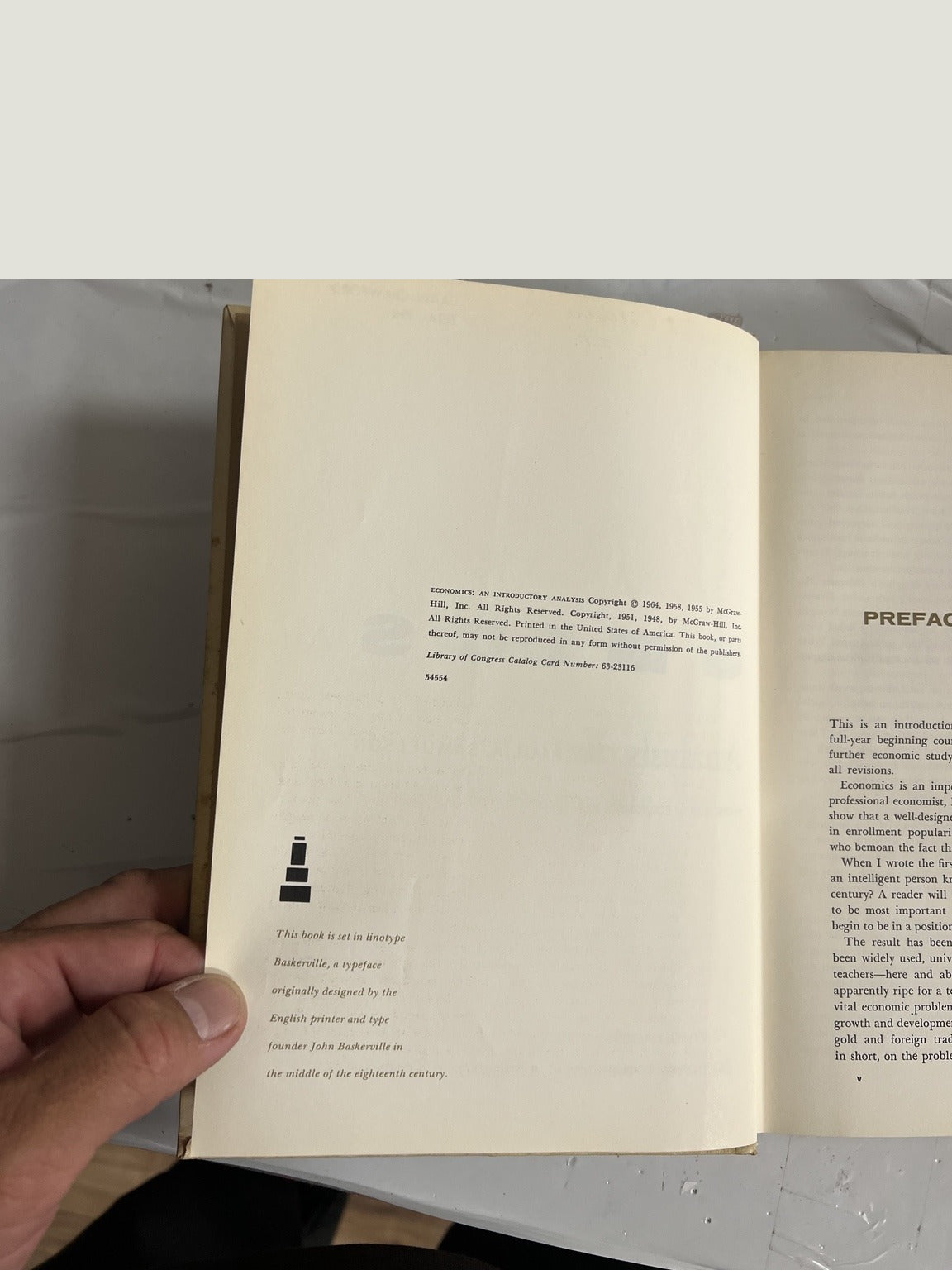 Clean rotated copyright page of Economics by Paul A. Samuelson