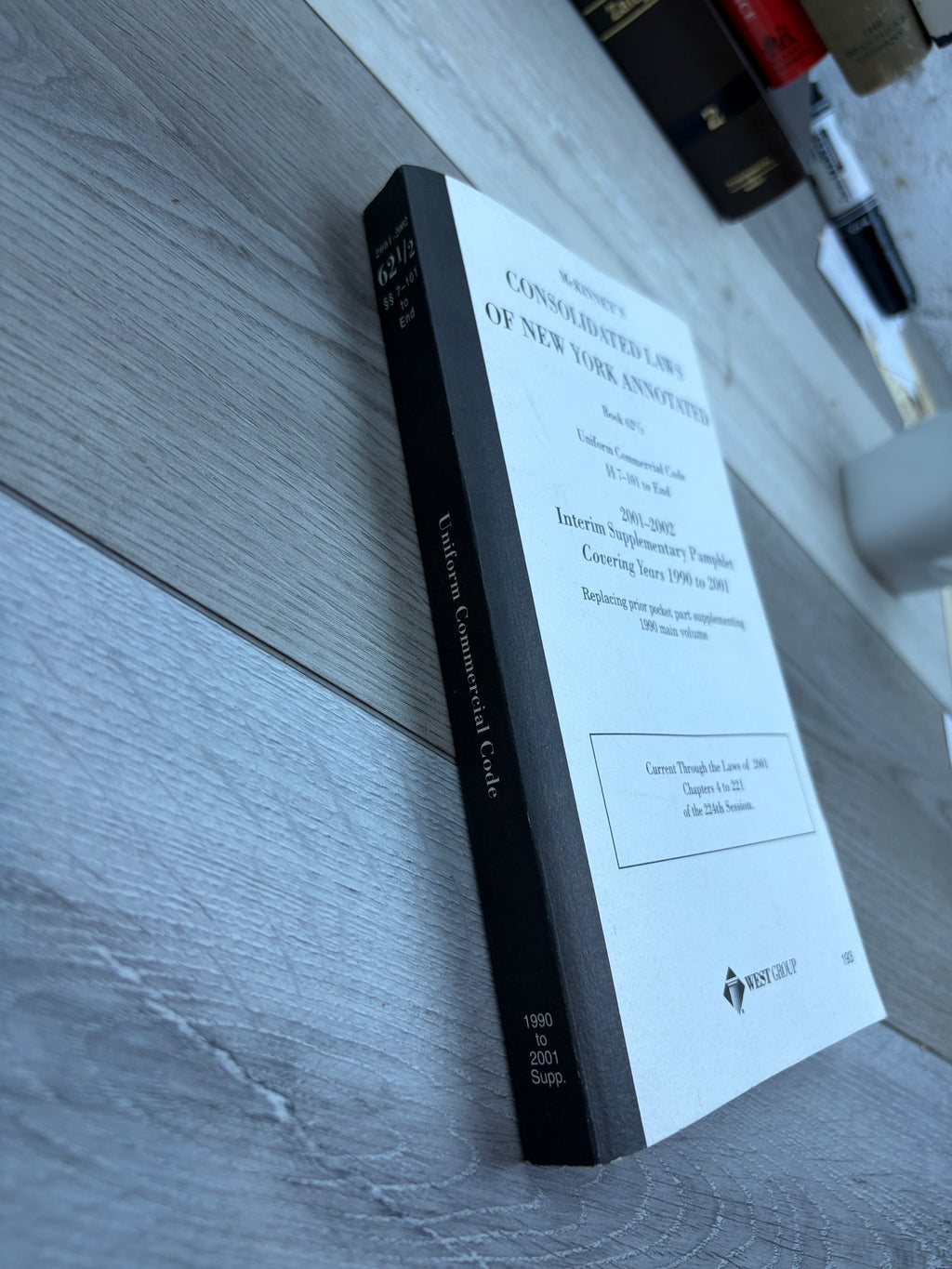 McKinney's Consolidated Laws of New York Annotated, Book 62½: Uniform Commercial Code §§ 7-101 to End, 2001-2002 Interim Supplementary Pamphlet