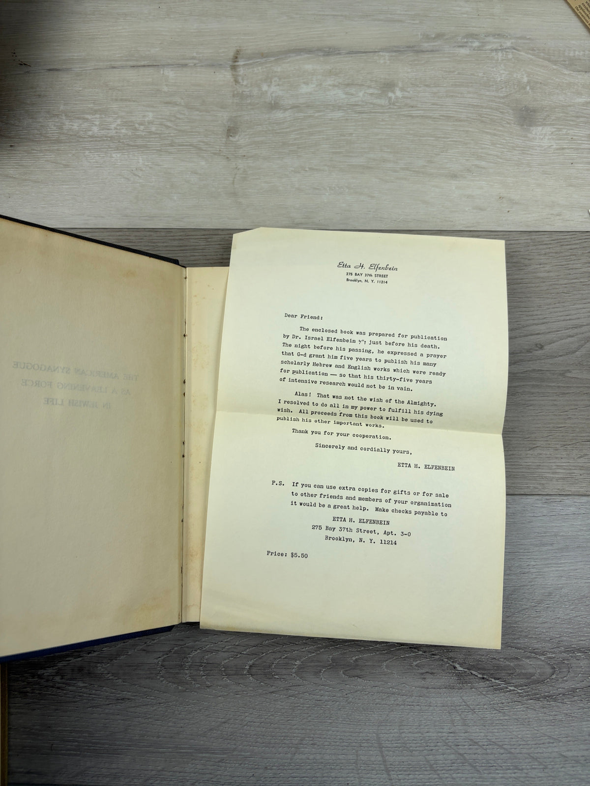 The American Synagogue as a Leavening Force in Jewish Life and a Collection of Select Writings