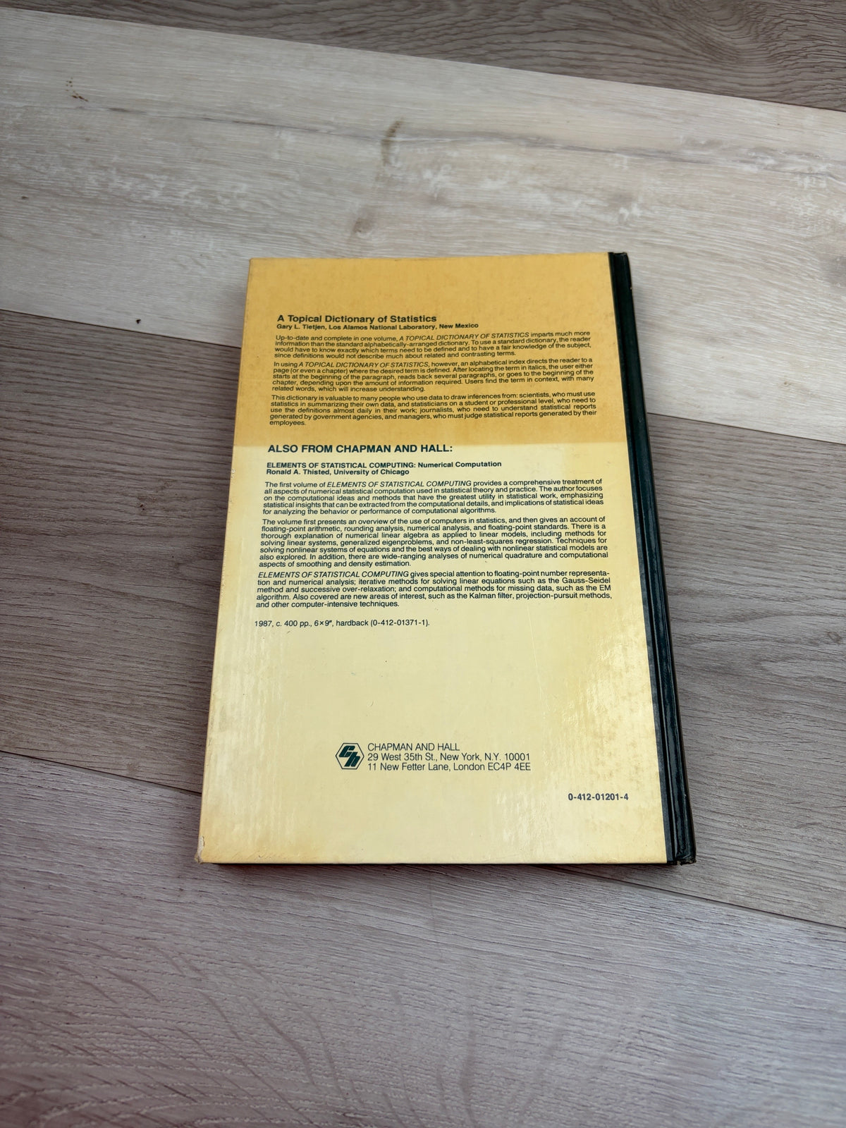 A Topical Dictionary of Statistics