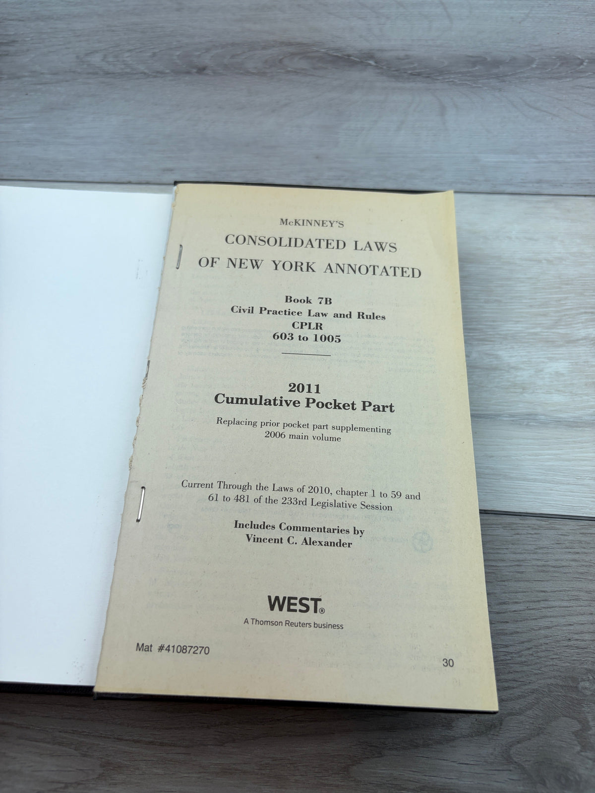 McKinney's Consolidated Laws of New York Annotated 7B: 603 to 1005
