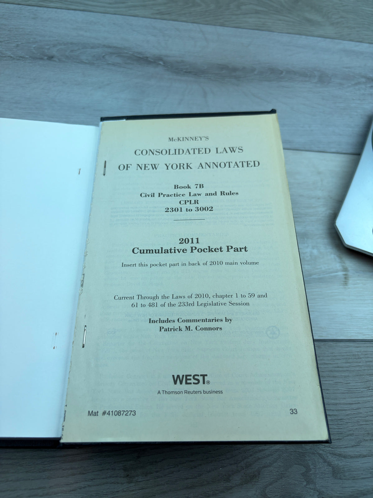 McKinney's Consolidated Laws of NY Annotated 7B