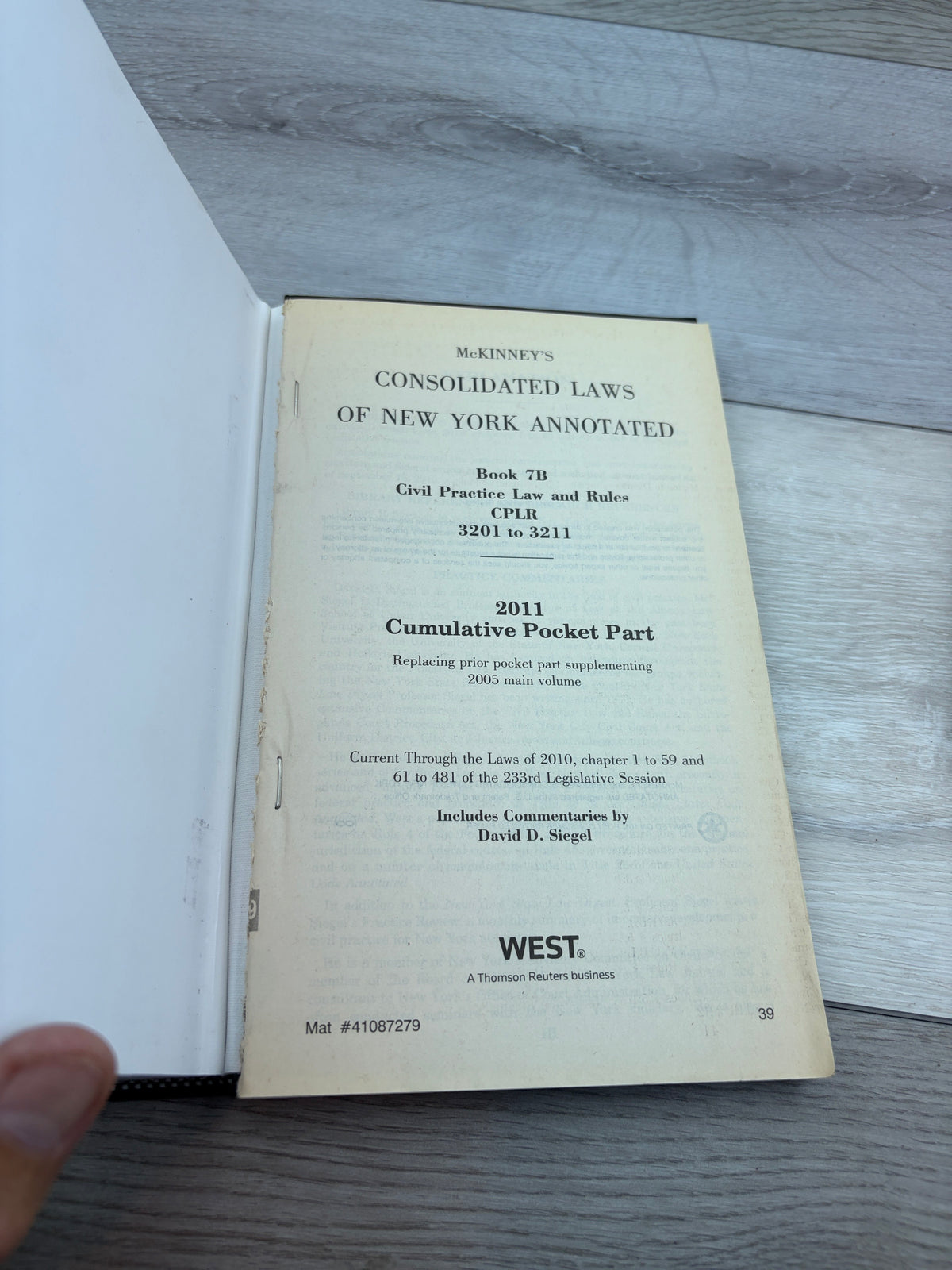 McKinney's Consolidated Laws of New York Annotated, Book 7B