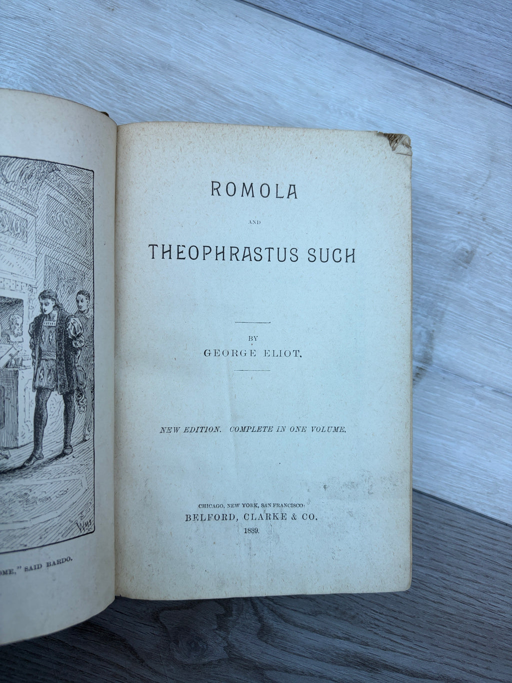 Romola and Theophrastus Such