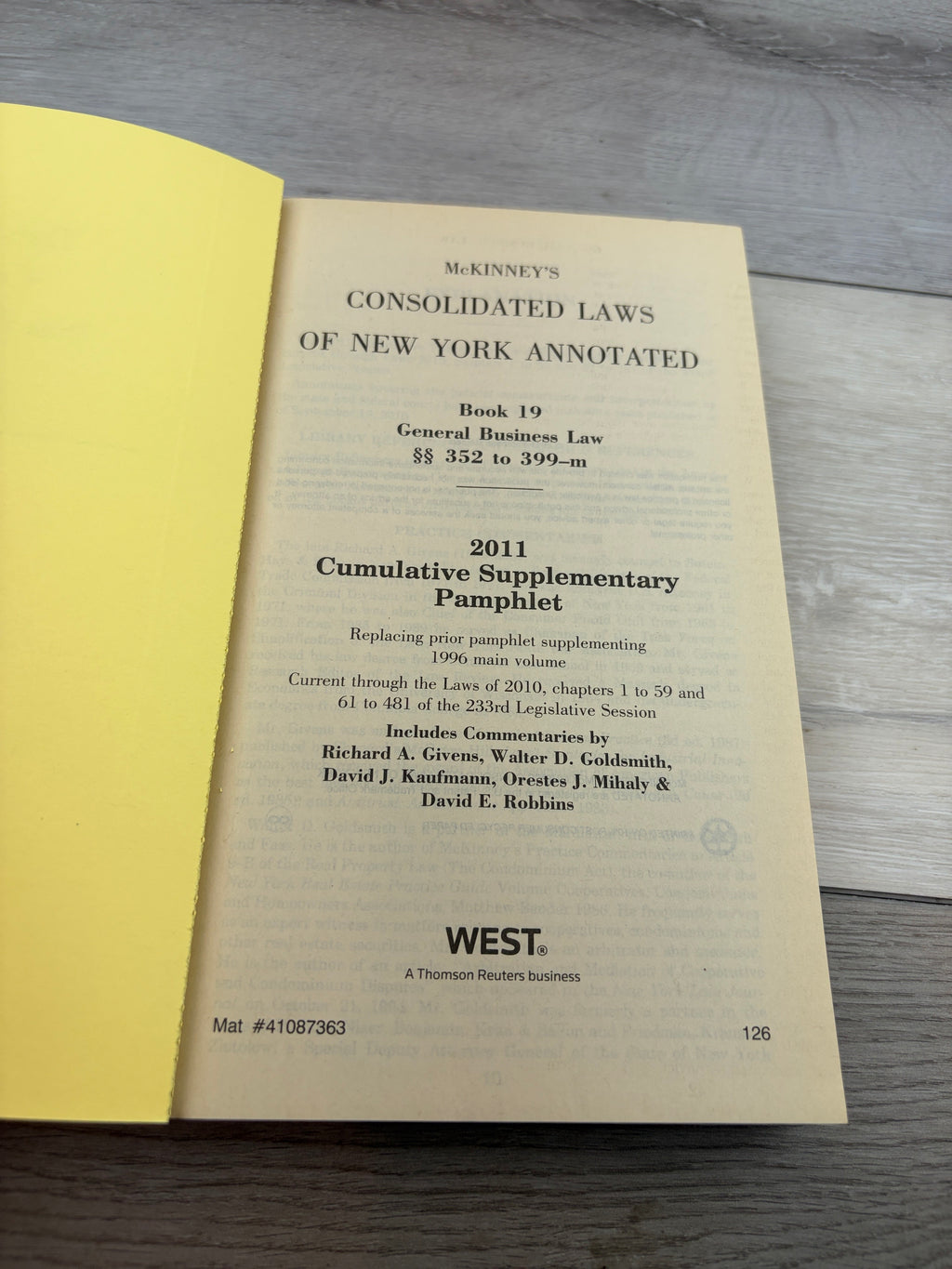 McKinney's Consolidated Laws of New York Annotated, Book 19