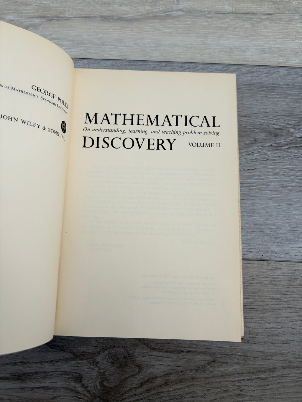 Mathematical Discovery: On understanding, learning, and teaching problem solving (Volume II)
