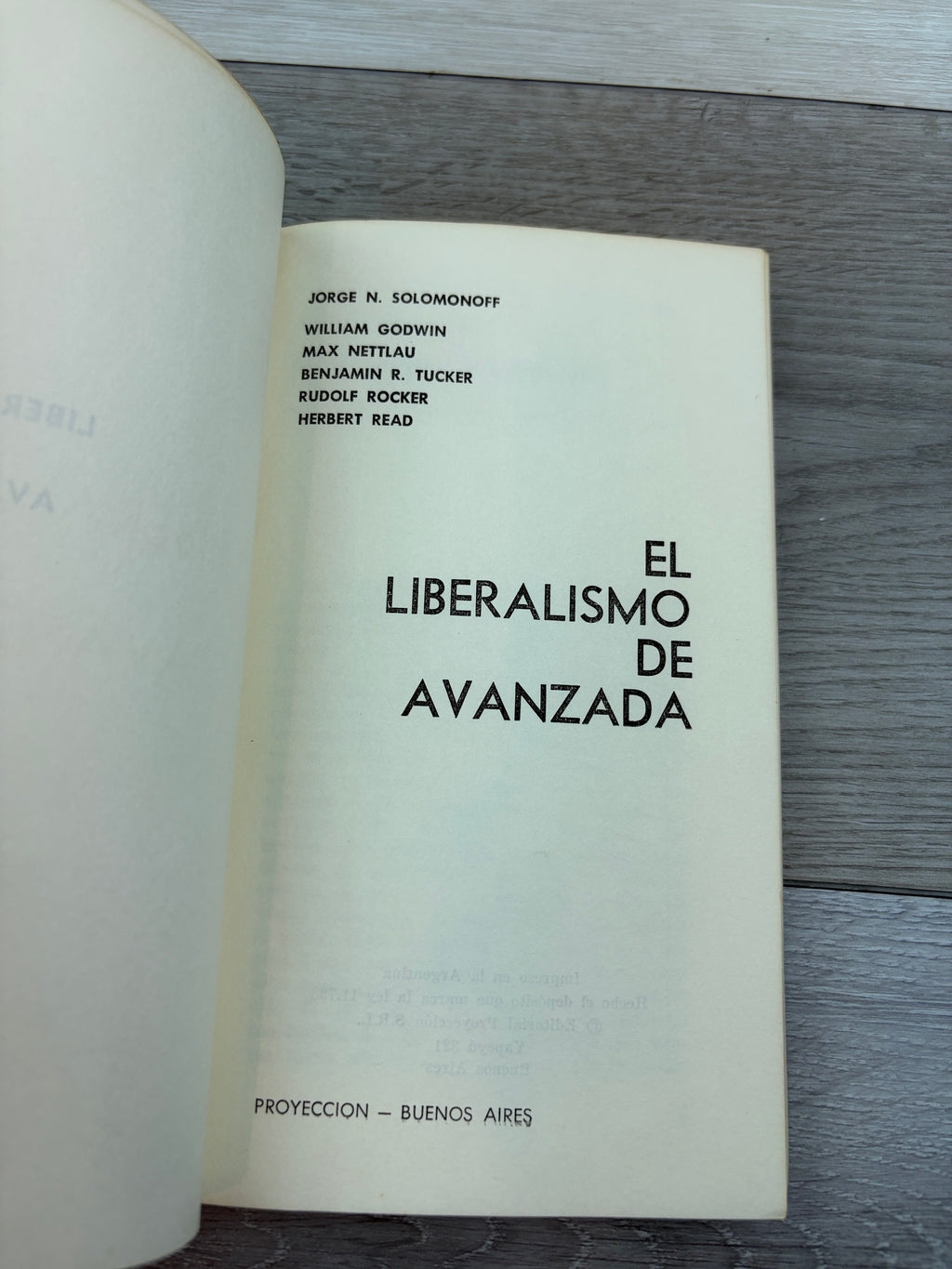 El liberalismo de avanzada