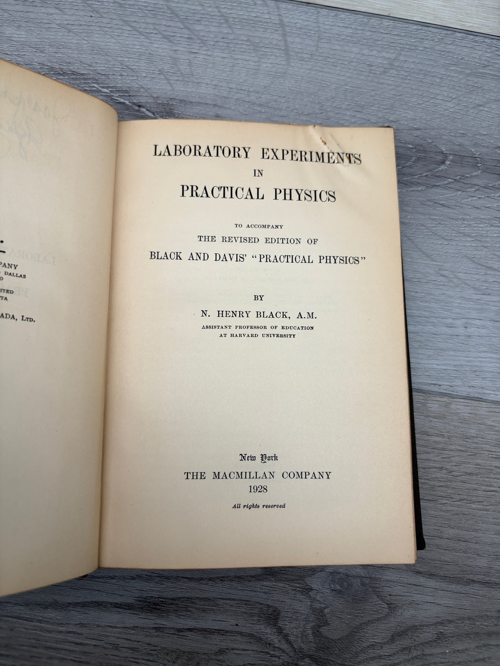 Laboratory Experiments in Practical Physics