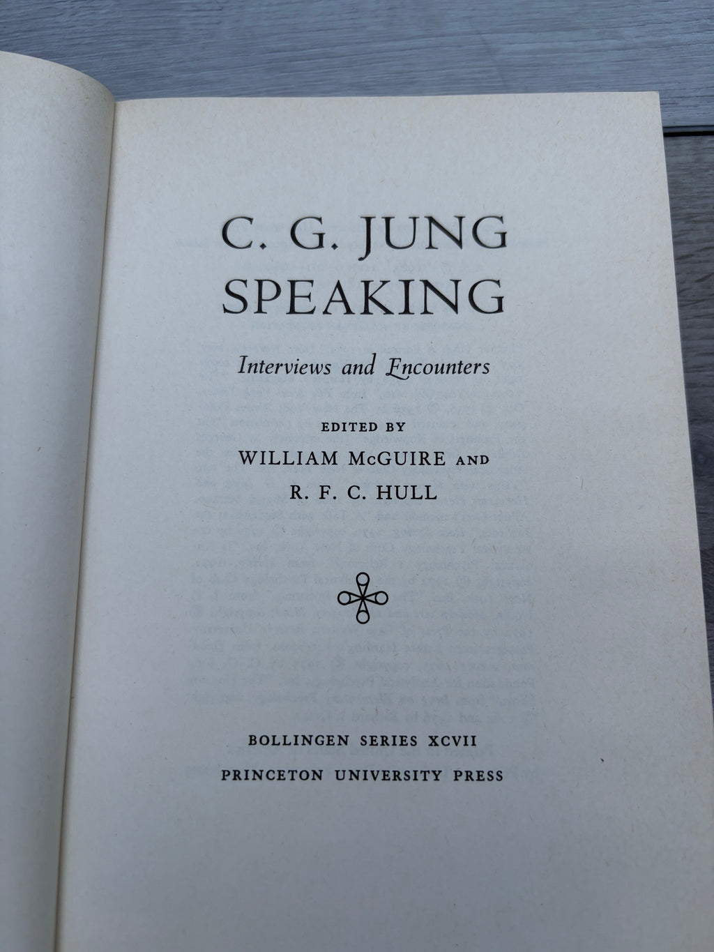 C. G. Jung Speaking: Interviews and Encounters