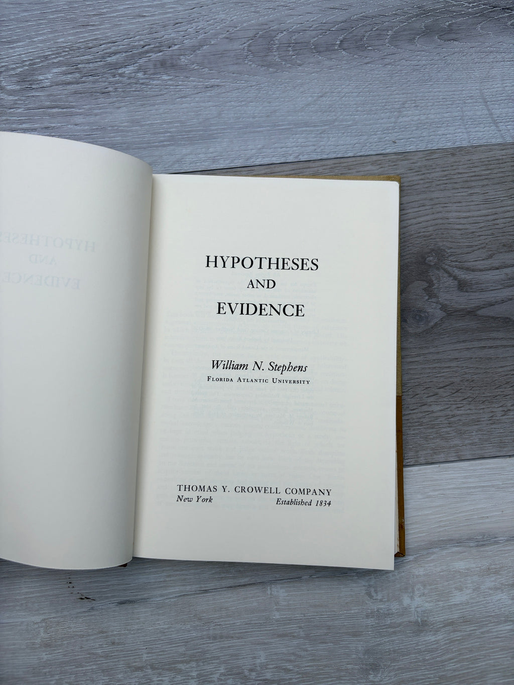 Hypotheses and Evidence