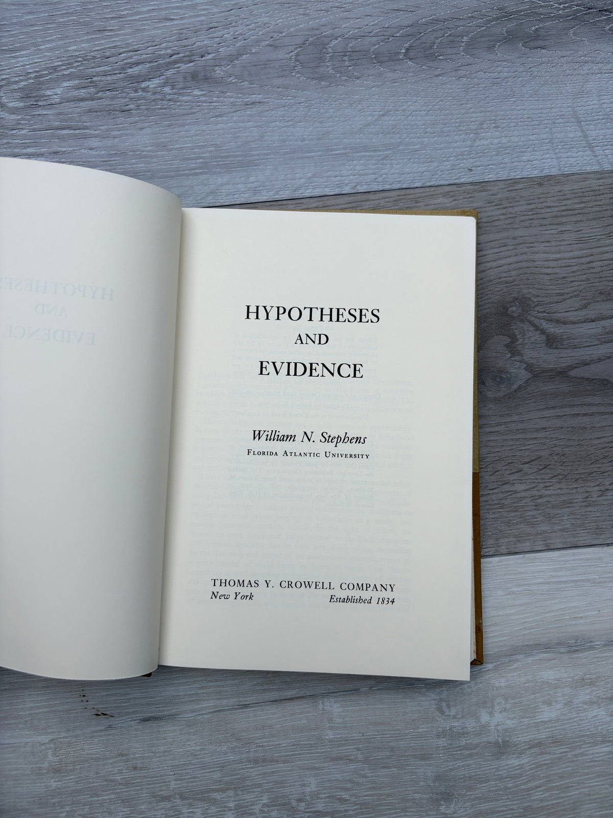 Hypotheses and Evidence