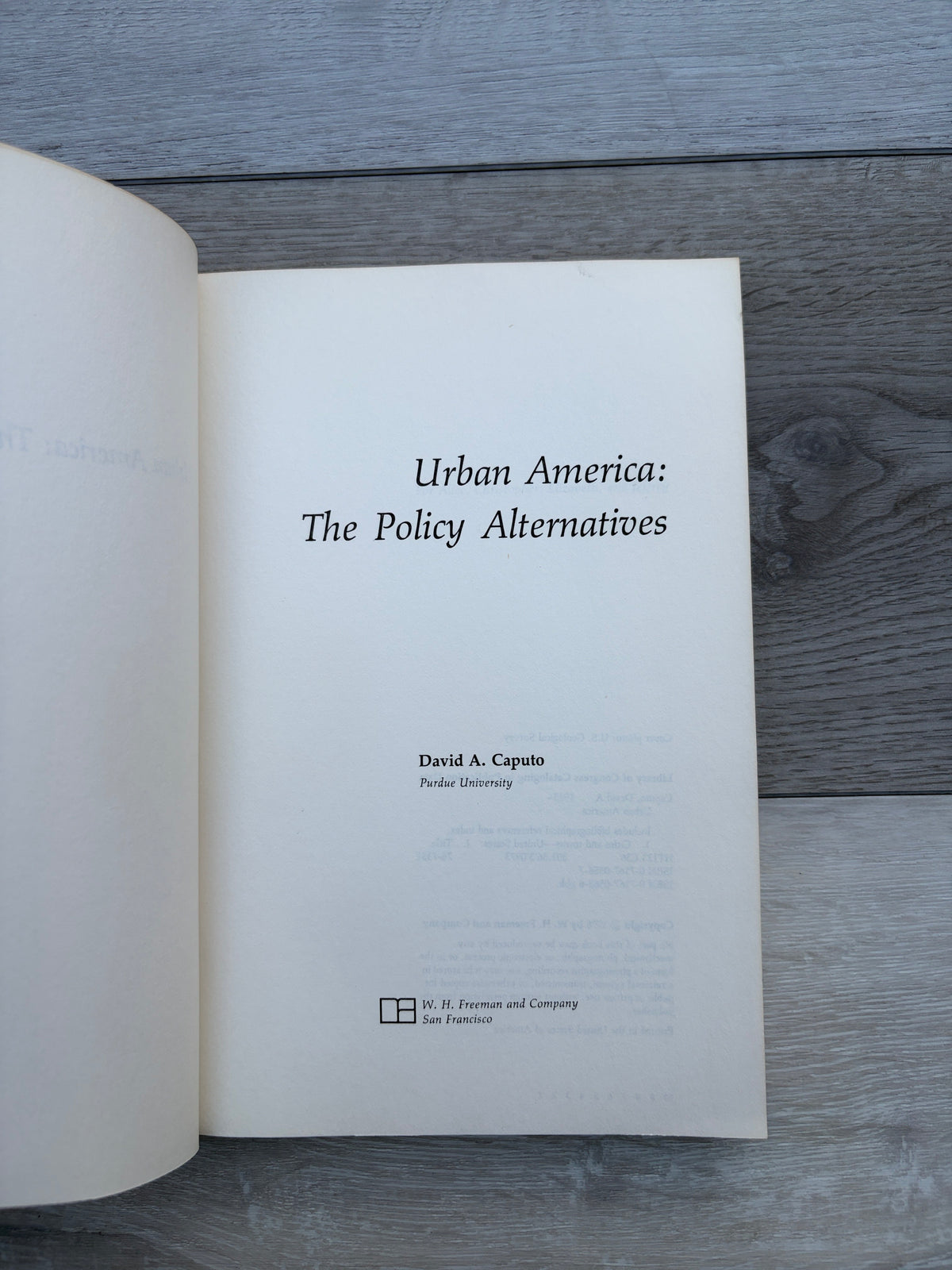 Urban America: The Policy Alternatives