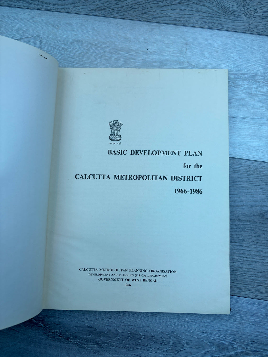 Basic Development Plan for the Calcutta Metropolitan District, 1966–1986
