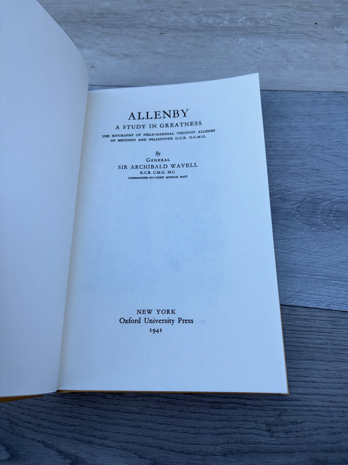 Allenby: A Study in Greatness