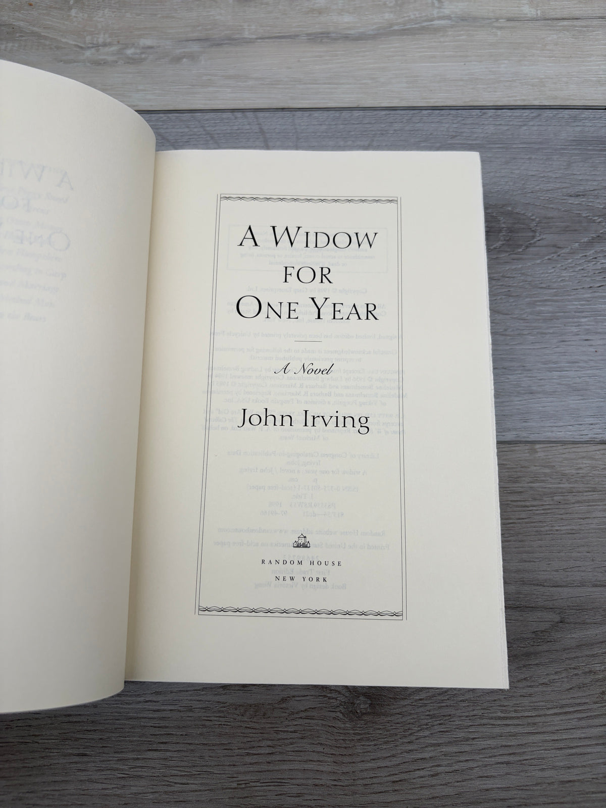 A Widow for One Year: A Novel