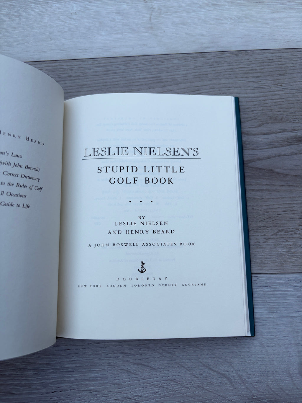 Leslie Nielsen's Stupid Little Golf Book