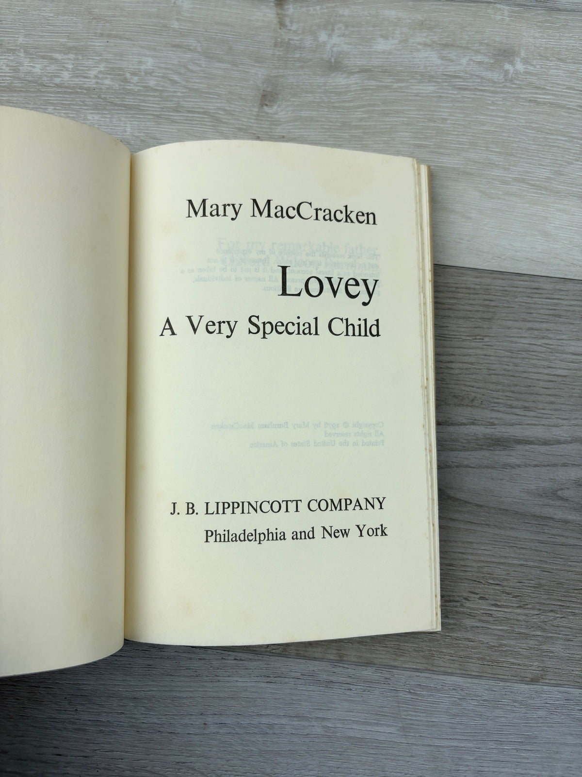 Lovey: A Very Special Child